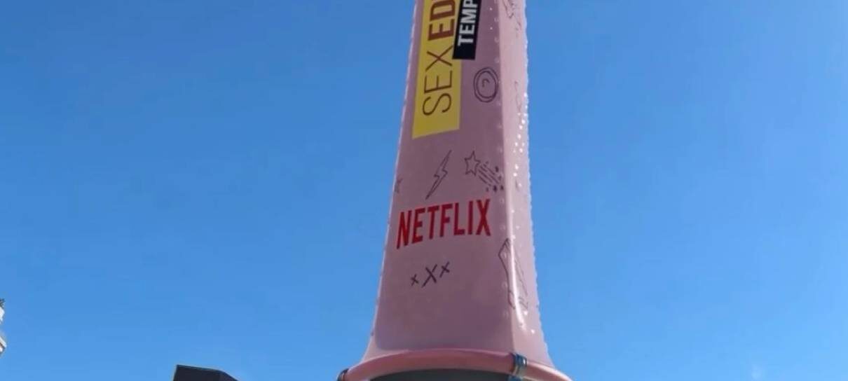 Netflix põe camisinha em monumento para divulgação dura de Sex