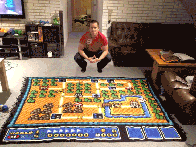 Esse cara tricotou um mundo de Mario