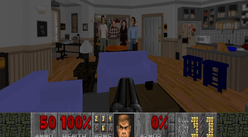Colocaram o apartamento do Seinfeld em Doom II e o resultado ficou incrível