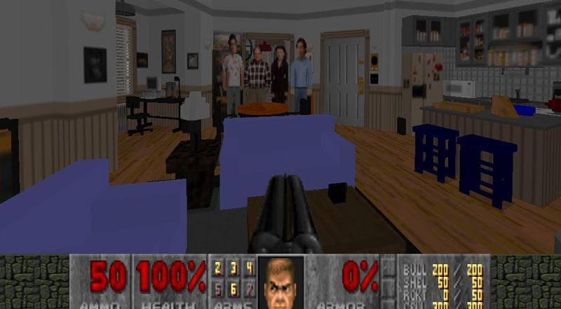 Colocaram o apartamento do Seinfeld em Doom II e o resultado ficou incrível