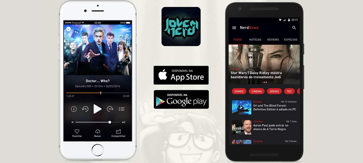Aplicativo oficial do Jovem Nerd já está disponível - e é demais