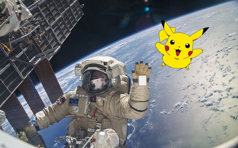No espaço, ninguém pode jogar Pokémon Go