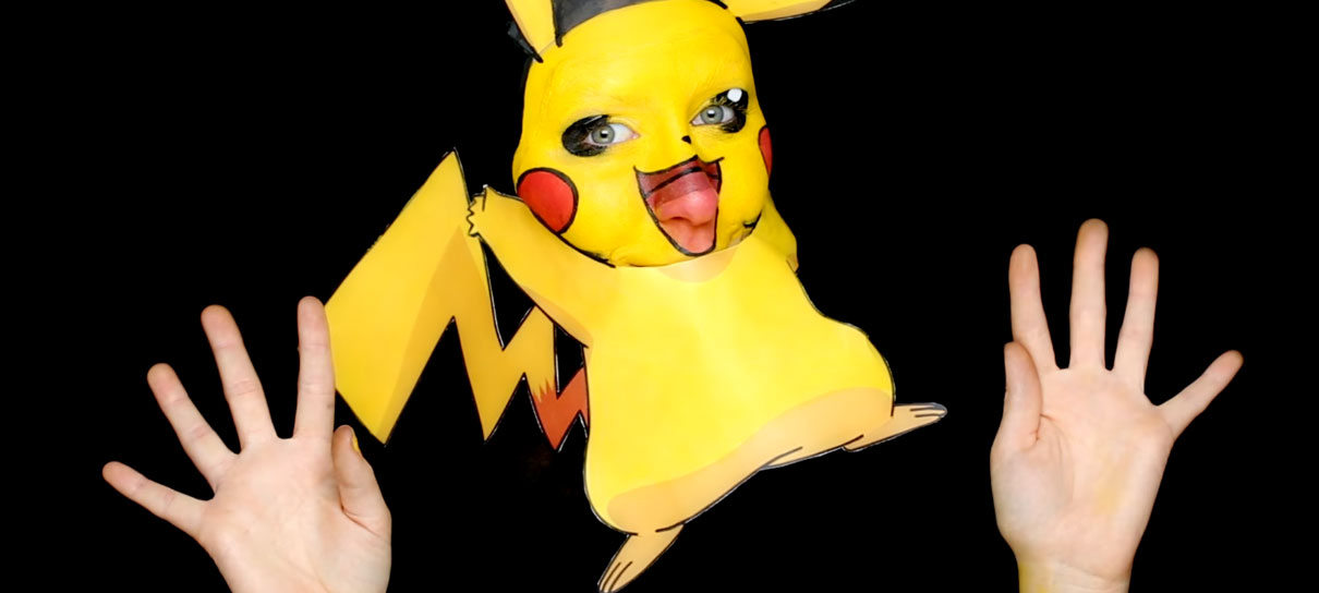 A Maquiagem de Pikachu é até fofa, mas também um pouquinho assustadora