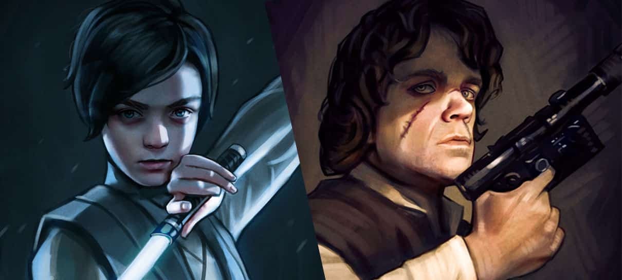 Ilustrações misturam Game of Thrones e Star Wars