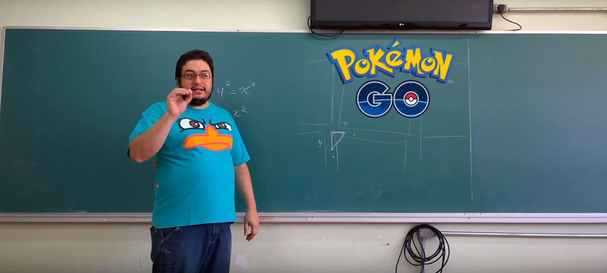 Professor viraliza ao ensinar matemática com Pokémon GO: “Sempre dou aula assim”