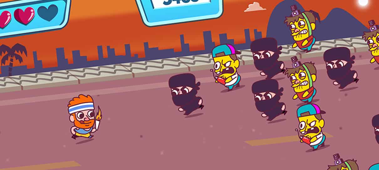 A Corrida pelo Ouro | Carregue a Tocha Olímpica e fuja de ninjas e lunáticos