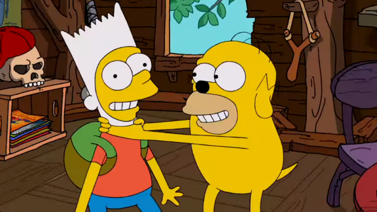 Abertura de Os Simpsons parodia Hora de Aventura