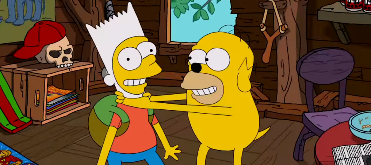 Abertura de Os Simpsons parodia Hora de Aventura