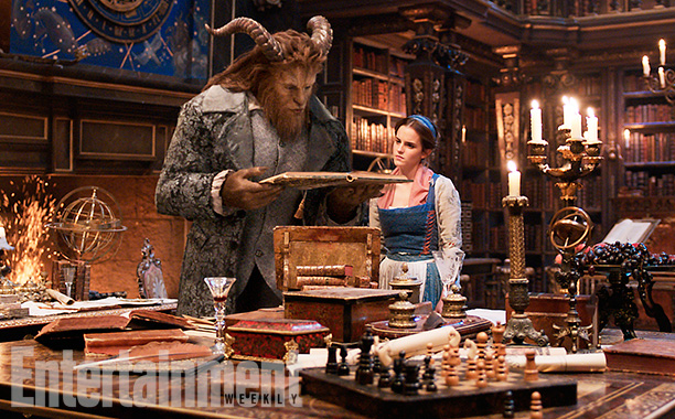 Beauty and the Beast (2017)
The Beast (Dan Stevens) and Belle (Emma Watson) in the castle library