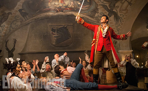Beauty and the Beast (2017)
Gaston (Luke Evans) a handsome but arrogant brute, holds court in the village tavern.
