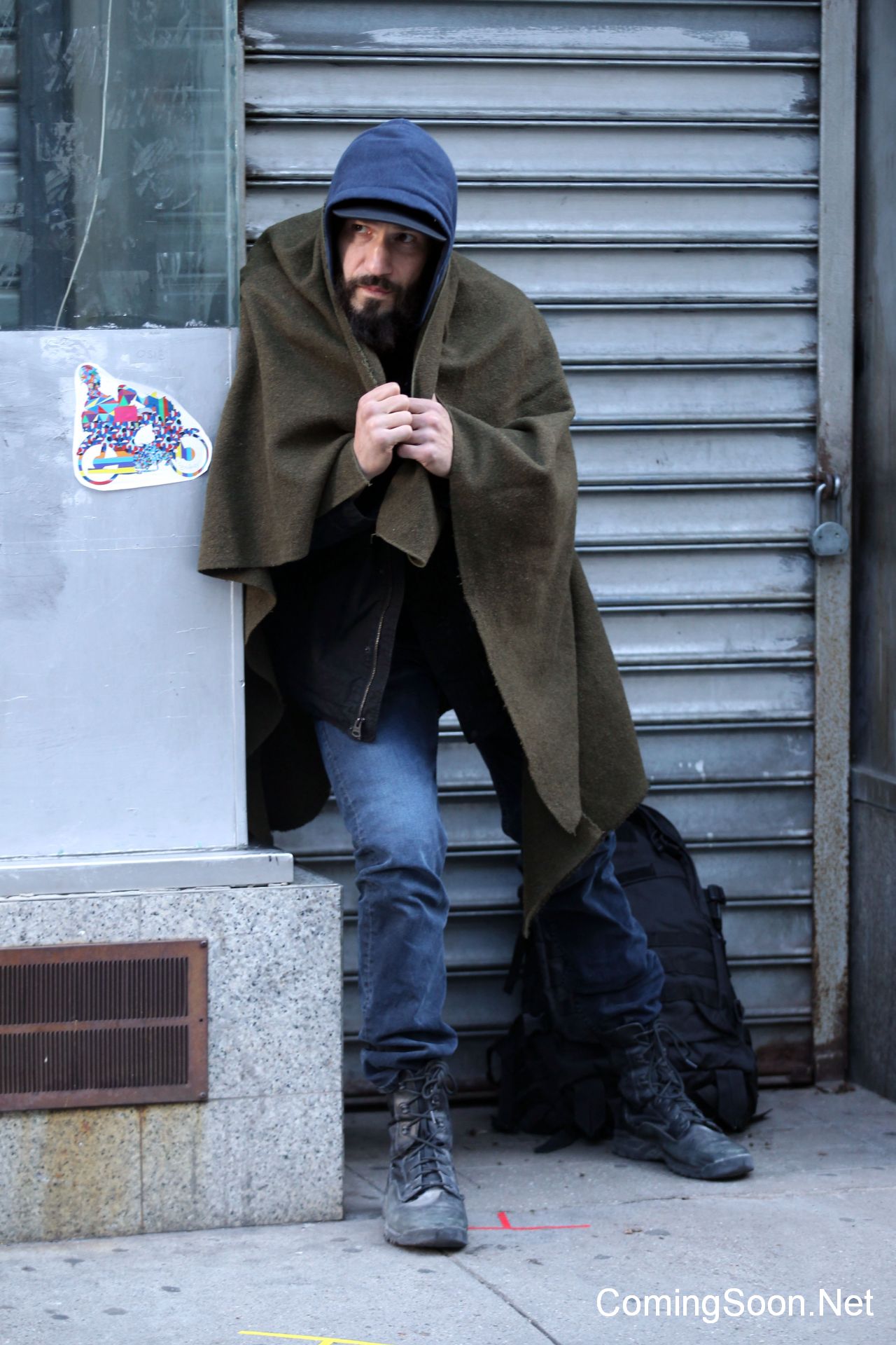 NEW YORK, NY - OCTOBER 14:  Jon Bernthal filming "The Punisher" on October 14, 2016 in New York City.  (Photo by Steve Sands/GC Images)