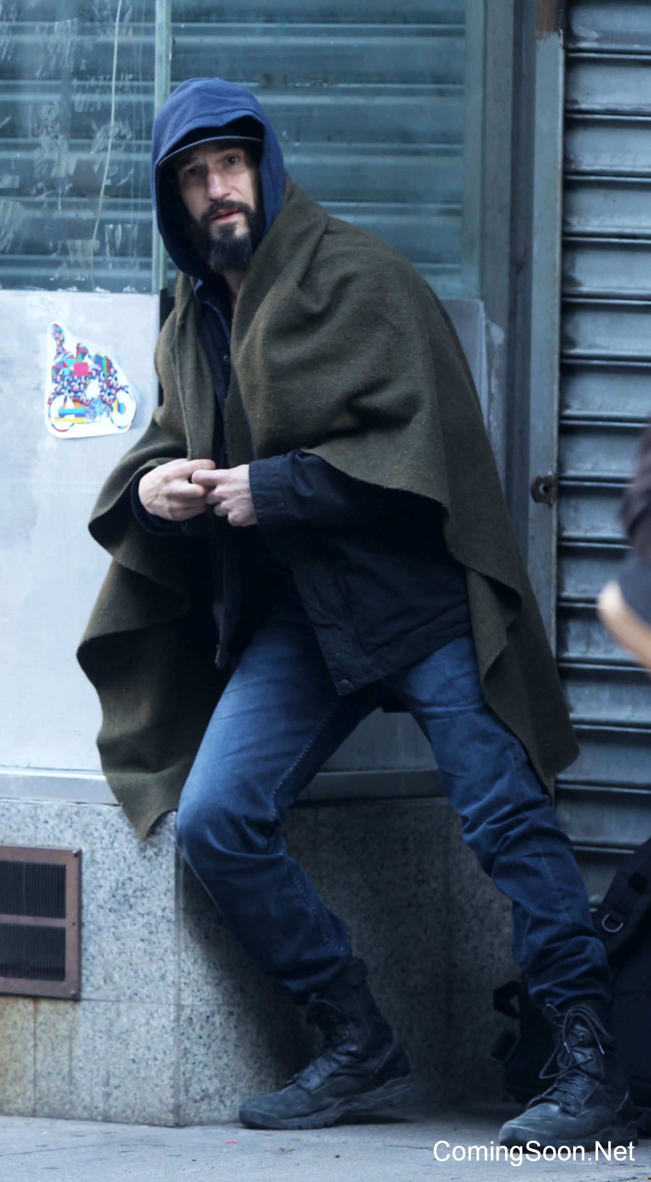 NEW YORK, NY - OCTOBER 14:  Jon Bernthal filming "The Punisher" on October 14, 2016 in New York City.  (Photo by Steve Sands/GC Images)