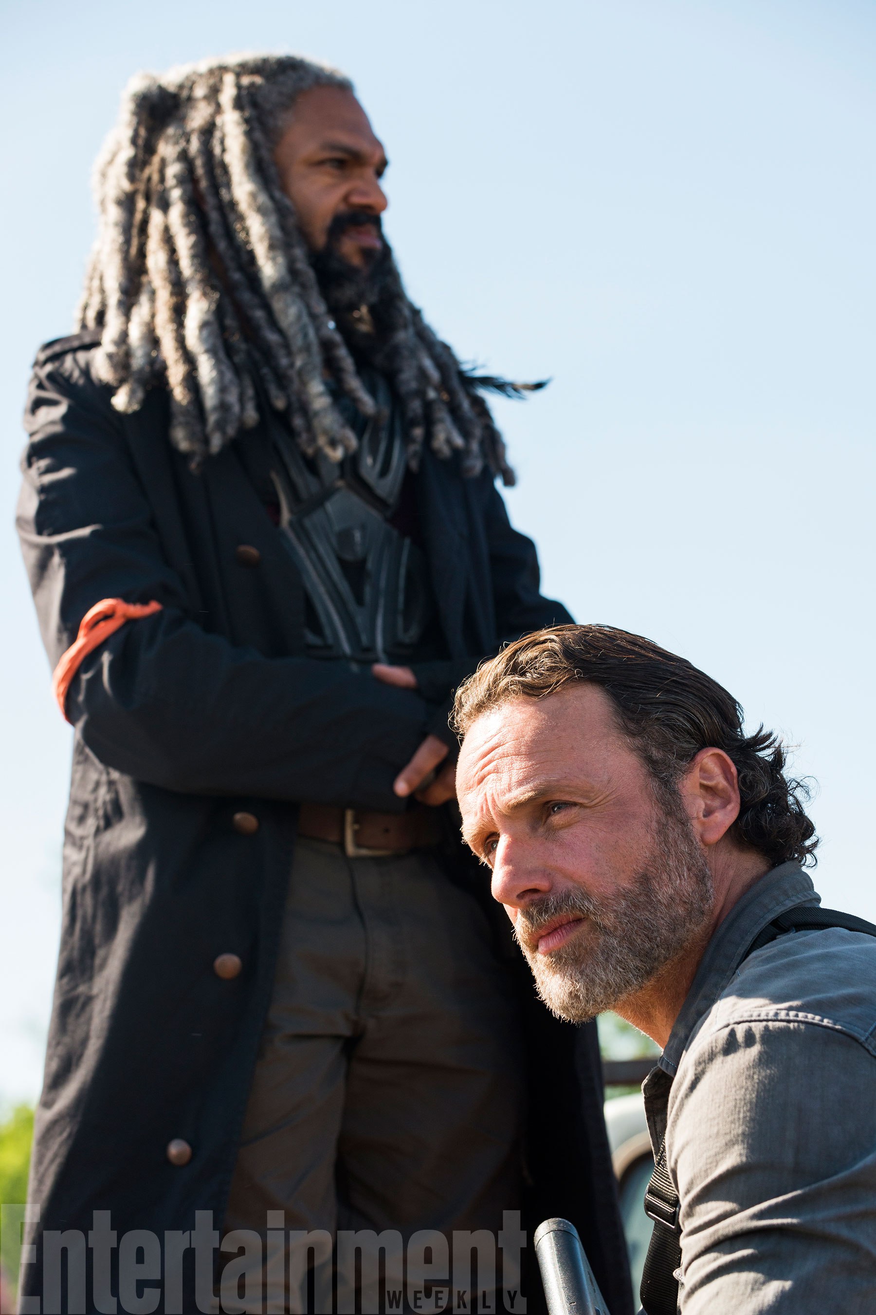 Khary Payton as Ezekiel, Andrew Lincoln as Rick Grimes - The Walking Dead _ Season 8, Episode 1 - Photo Credit: Gene Page/AMC