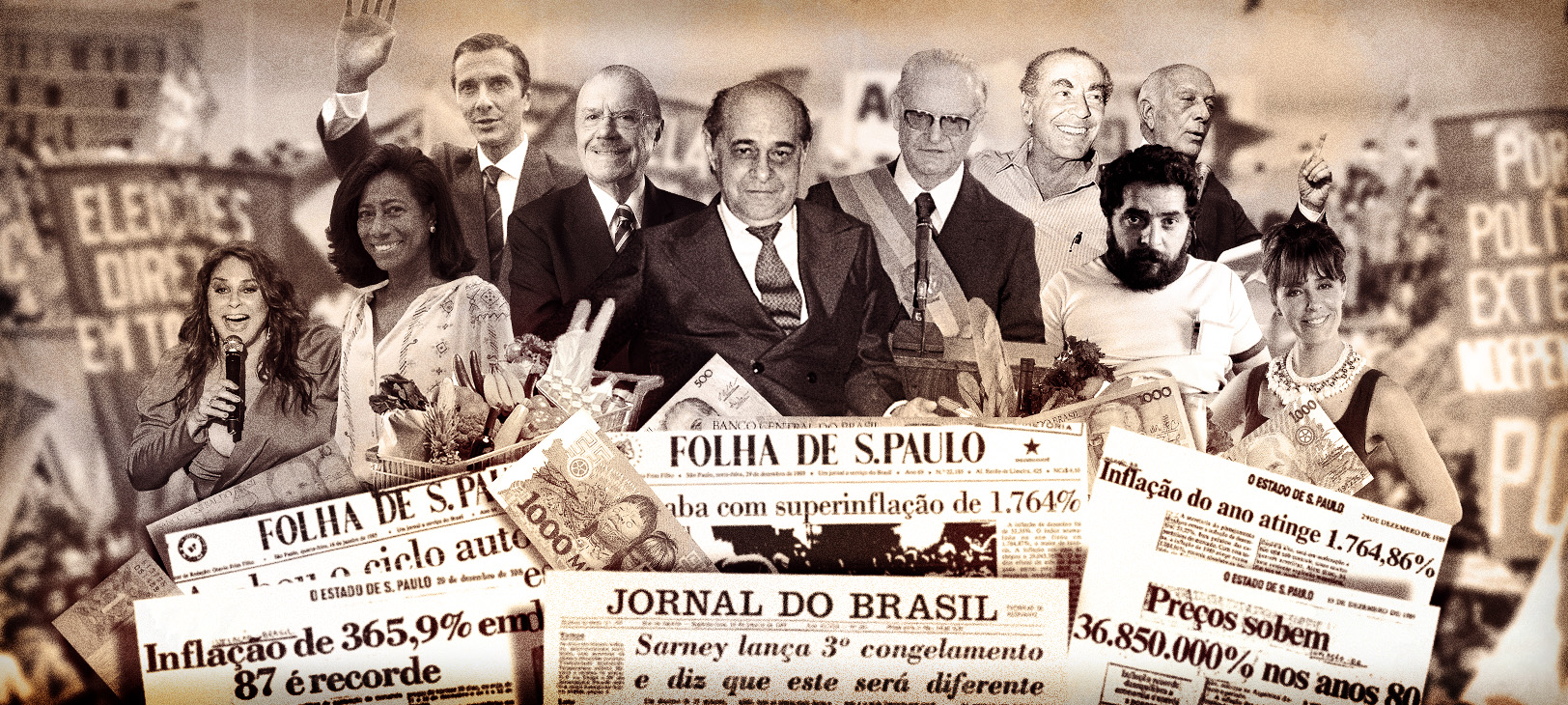 Capa do episódio Histórias do Brasil: Redemocratização