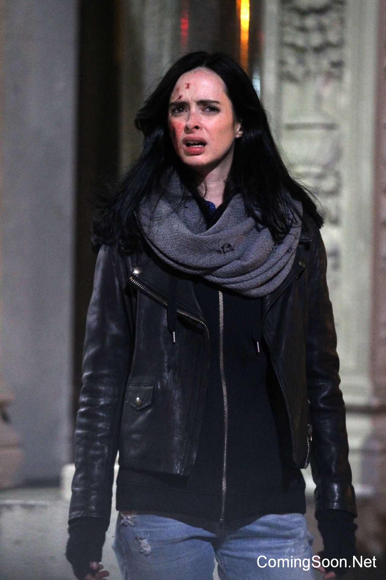 NEW YORK, NY - OCTOBER 31:  Krysten Ritter as Jessica Jones filming Marvel's "The Defenders" on October 31, 2016 in New York City.  (Photo by Steve Sands/GC Images)