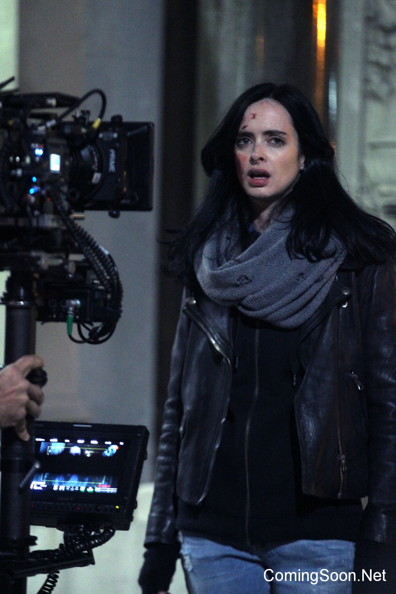 NEW YORK, NY - OCTOBER 31:  Krysten Ritter as Jessica Jones filming Marvel's "The Defenders" on October 31, 2016 in New York City.  (Photo by Steve Sands/GC Images)