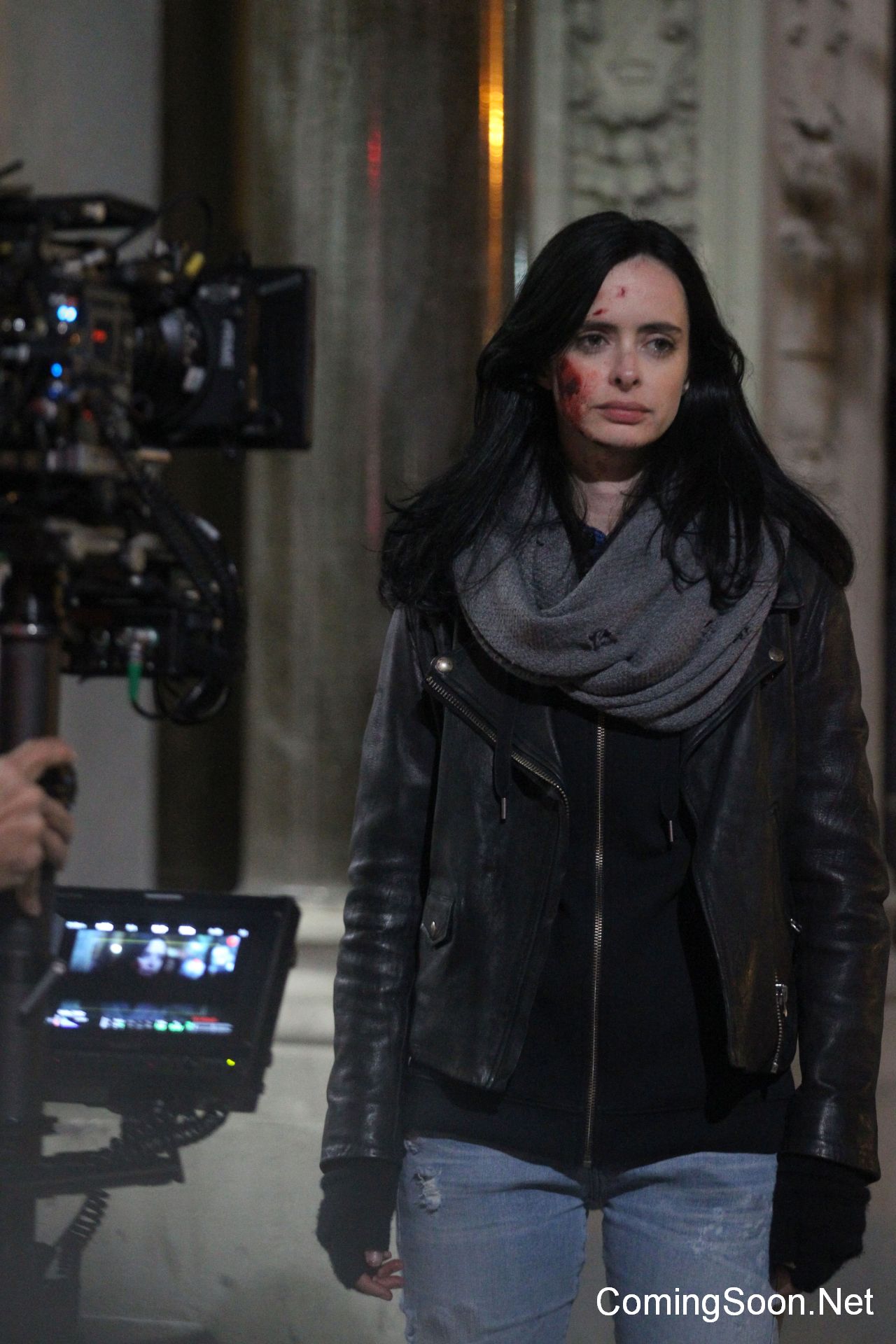 NEW YORK, NY - OCTOBER 31:  Krysten Ritter as Jessica Jones filming Marvel's "The Defenders" on October 31, 2016 in New York City.  (Photo by Steve Sands/GC Images)