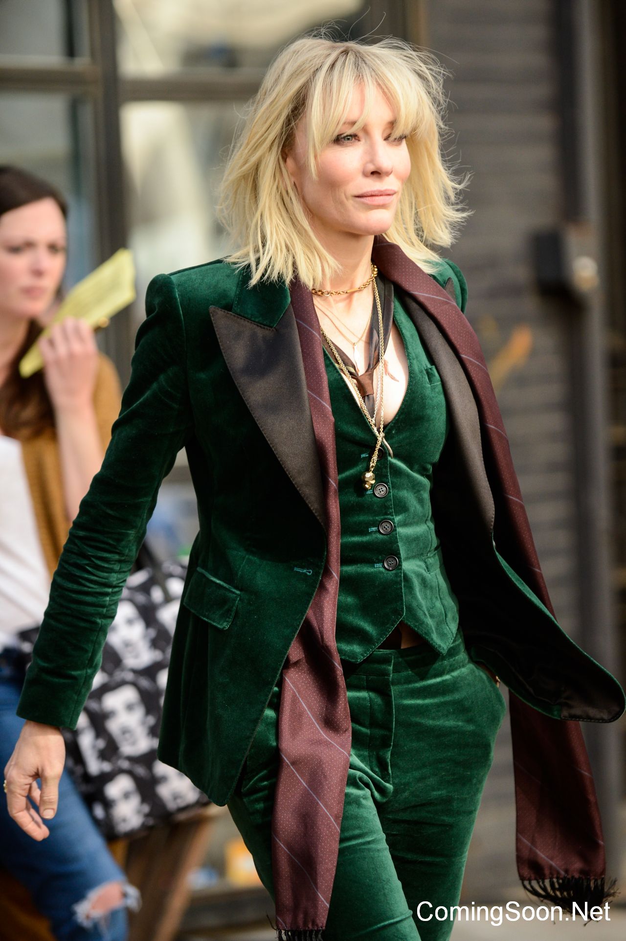 NEW YORK, NY - OCTOBER 24:  Actress Cate Blanchett leaves the "Ocean 8" movie set at the Mile End Delicatessen on October 24, 2016 in New York City.  (Photo by Ray Tamarra/GC Images)
