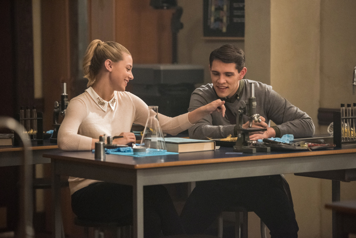 Riverdale -- "Chapter Two: A Touch of Evil" -- Image Number: RVD102c_0073.jpg -- Pictured (L-R): Lili Reinhart as Betty Cooper and Casey Cott as Kevin Keller -- Photo: Dean Buscher/The CW -- ÃÂ© 2016 The CW Network. All Rights Reserved