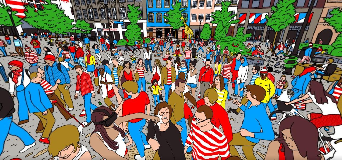Wally também sabe se esconder em ilustrações 360º