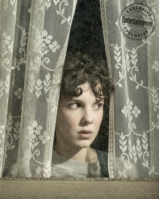 The Cast of Stranger Things, Millie Bobby Brown photographed by Dan Winters for Entertainment Weekly on January 28th, 2017 in Los Angeles California.

Styling: Jill Roth; Brown Hair: Blake Erik/Jed Root, Makeup: Gianpaolo Ceciliato/Jed Root, Groomer: Erika Parsons/Art Department; Groomer: Adrienne Herbert/Art Department; McLaughlin Grooming: Vonda K. Morris, Prop Styling: Charlotte Malmlof