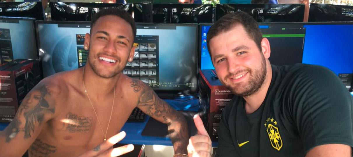 Fallen e Neymar se encontram para uma partida de CS:GO