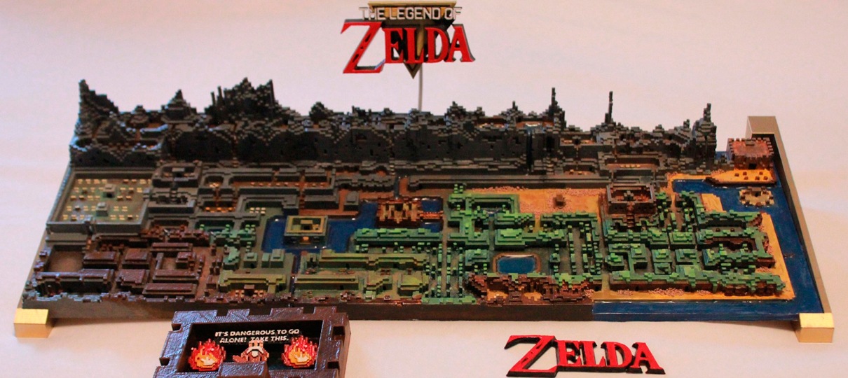 The Legend of Zelda | Fã cria impressão 3D do mapa completo do jogo