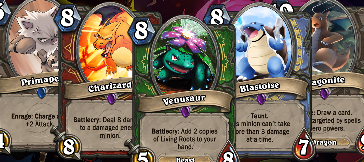 Fã transforma os 151 Pokémon originais em cartas de Hearthstone