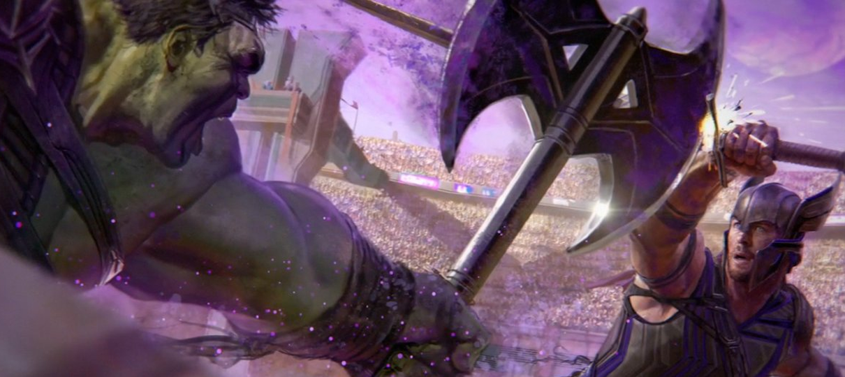 Thor: Ragnarok | Artes conceituais mostram Hulk e Thor se enfrentando