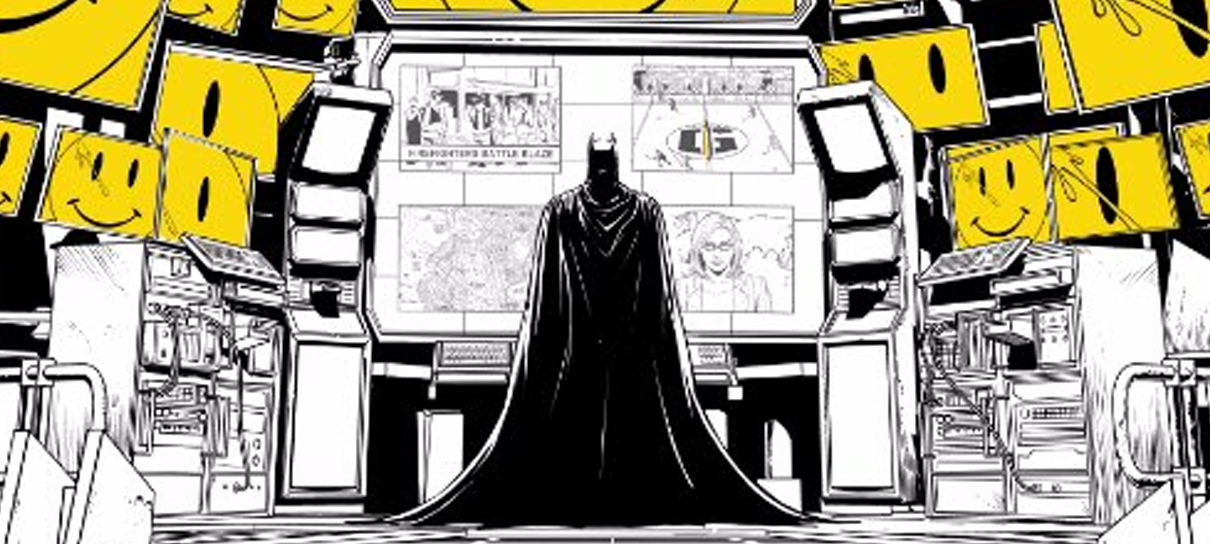 Batman investiga os Watchmen em imagem de HQ
