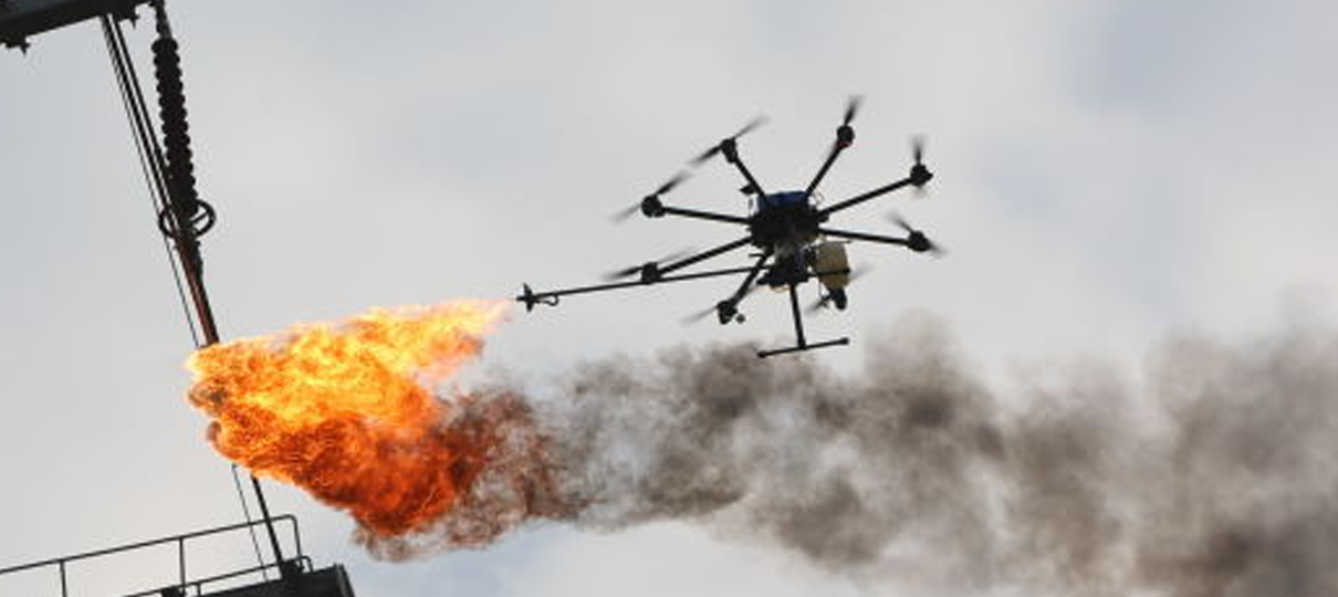 Esses drones com lança-chamas não vão fazer churrasquinho de humanos (por enquanto)