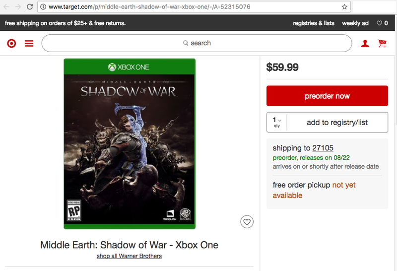 shadow of war