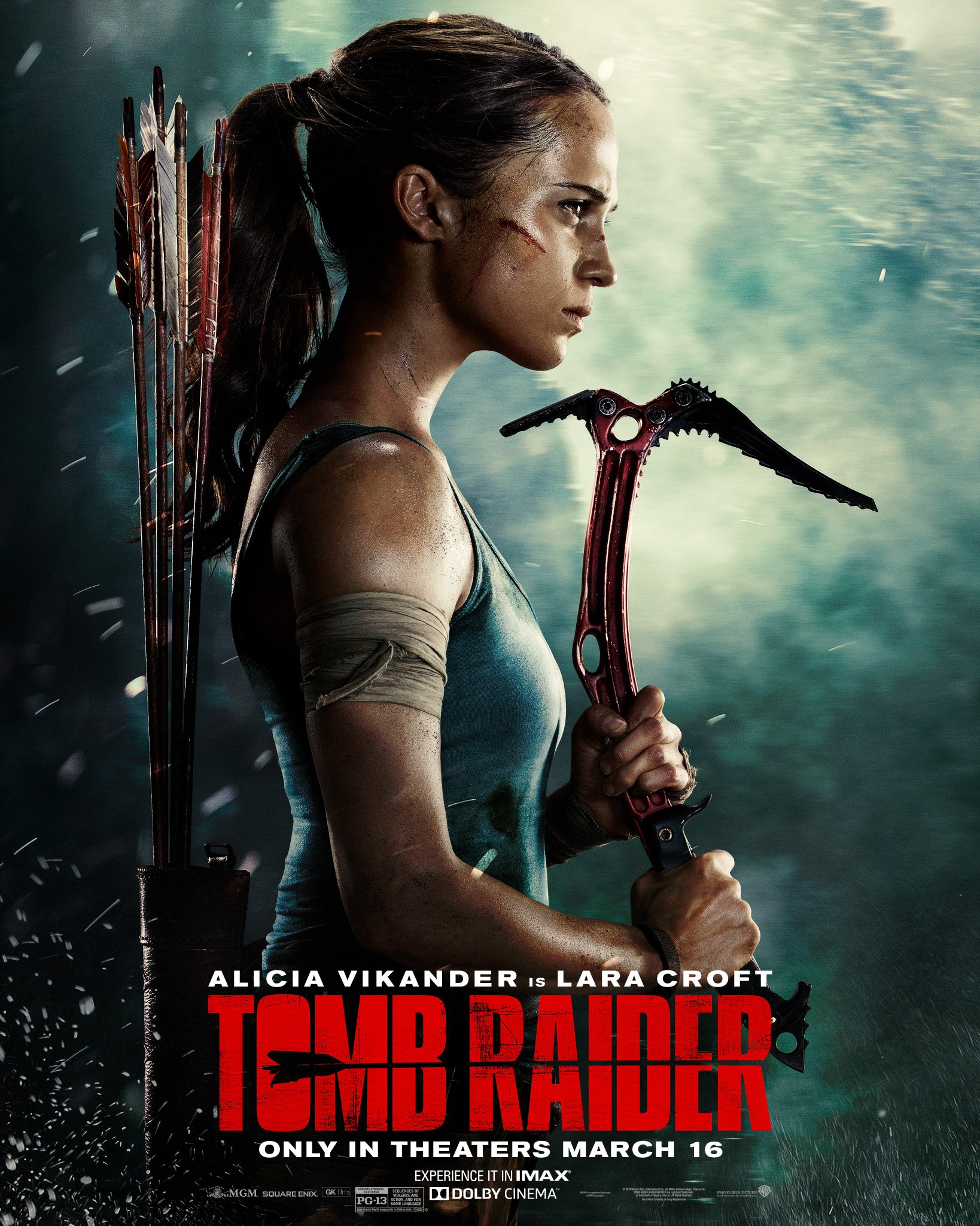 Alicia Vikander is Lara Croft in Tomb Raider  Pôsteres de filmes, Filmes  de aventura, Tomb raider