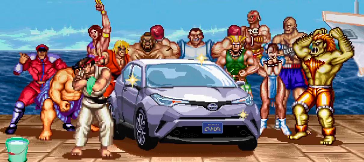 Fase bônus? Veja o carro ganhar a briga neste comercial com Street Fighter II!
