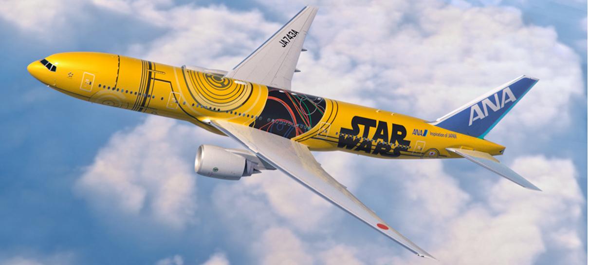 Star Wars | All Nippon Airways inaugura avião inspirado em C-3PO