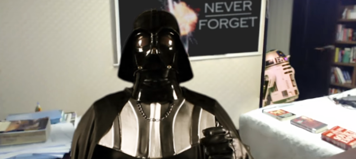 A internet não para! Droids interrompem Darth Vader durante entrevista