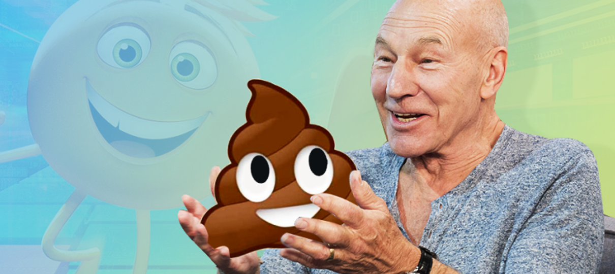 Emoji: O Filme | Patrick Stewart diz que dublar um cocô foi "o trabalho de uma vida"