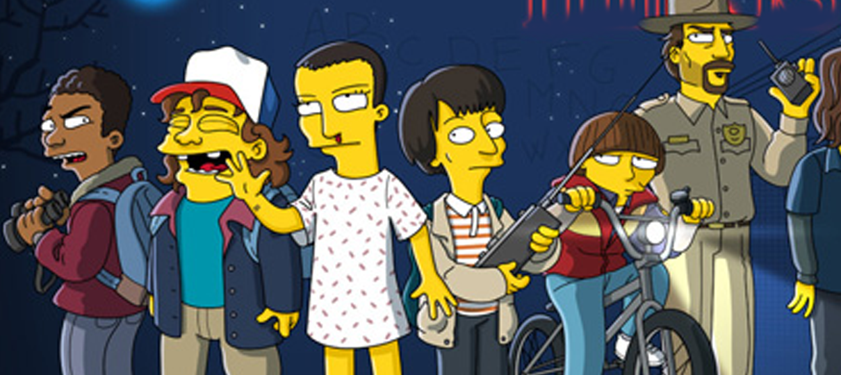Stranger Things ganha arte no estilo de Simpsons feita por fã