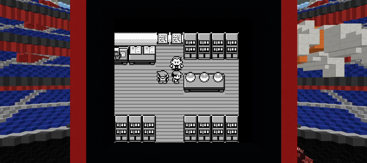 Pokémon Red foi totalmente recriado em Minecraft e sem mods