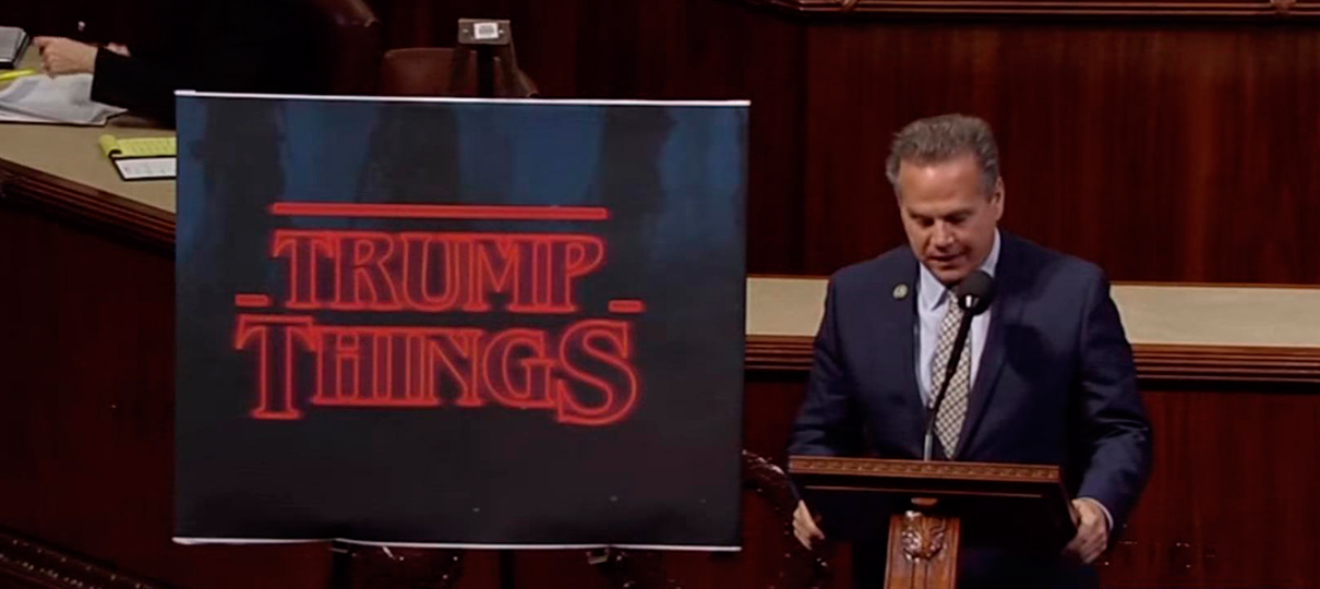 Membro do congresso compara governo de Donald Trump ao Mundo Invertido de Stranger Things