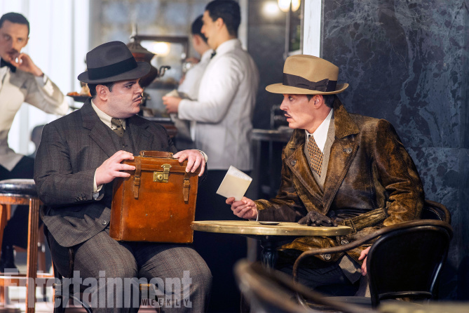 Josh Gad, left, and Johnny Depp star in Twentieth Century Fox’s “Murder on the Orient Express.” 2017 Twentieth Century Fox FIlm Corp.