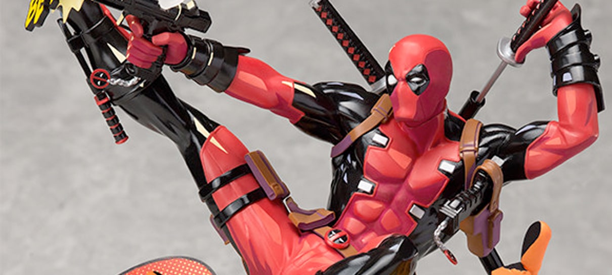 Essa estátua do Deadpool também quebra a quarta parede