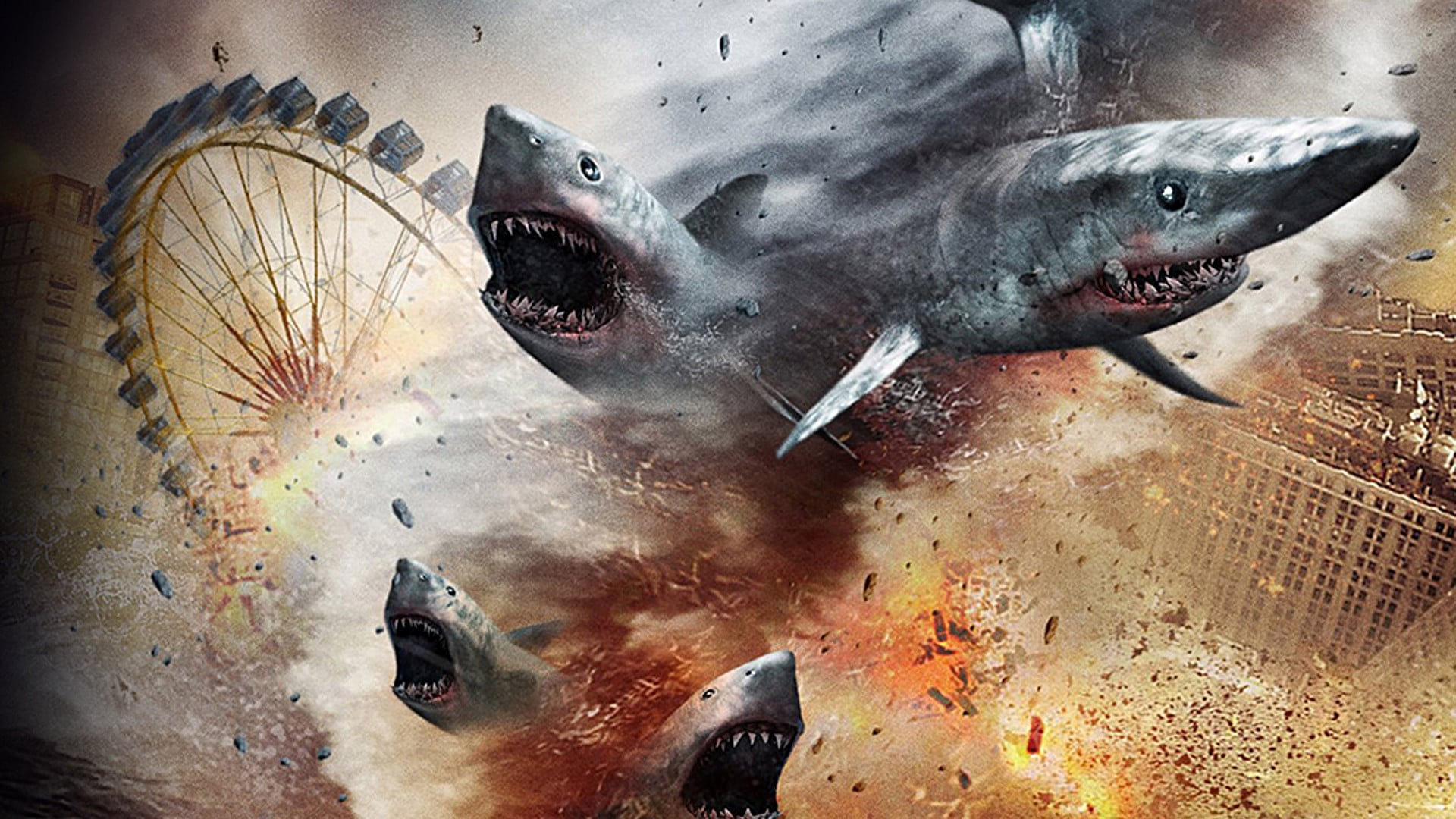 Tubarões estão destruindo o mundo inteiro no teaser de Sharknado 5
