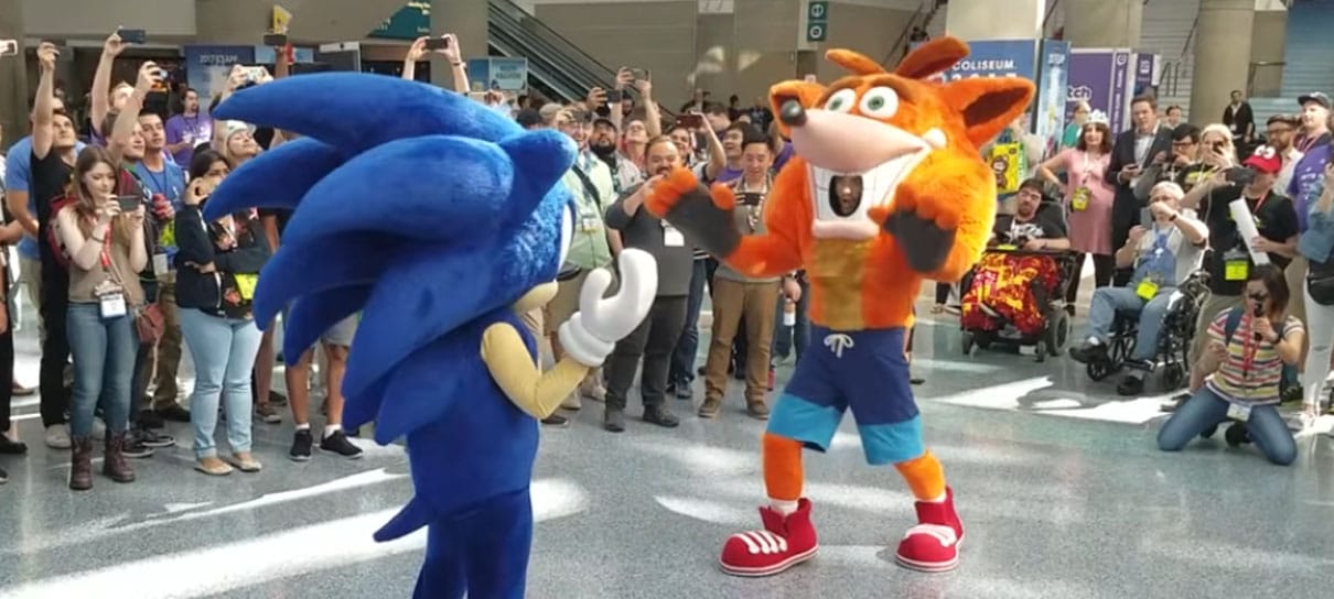 E3 2017 | Sonic e Crash fazem duelo de dança na feira