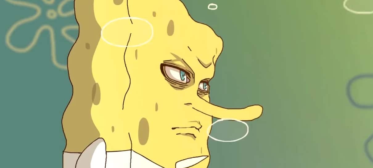 Veja como Bob Esponja seria se fosse um anime