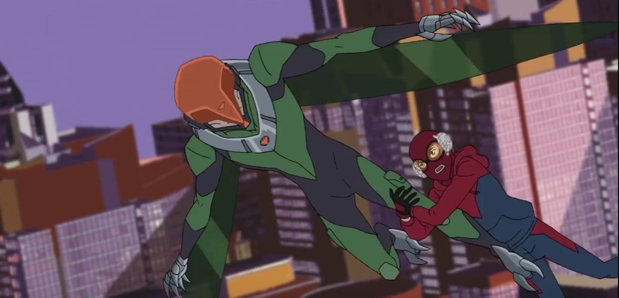 Homem-Aranha enfrenta o Abutre em trecho da série animada