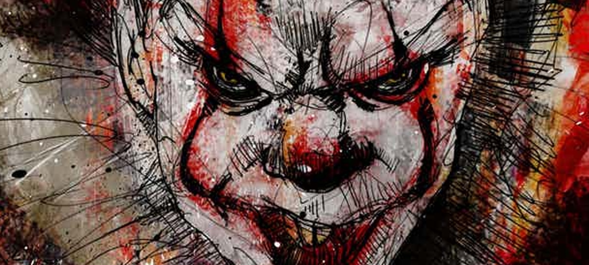 It: A Coisa | Pennywise estampa fan-art sinistra