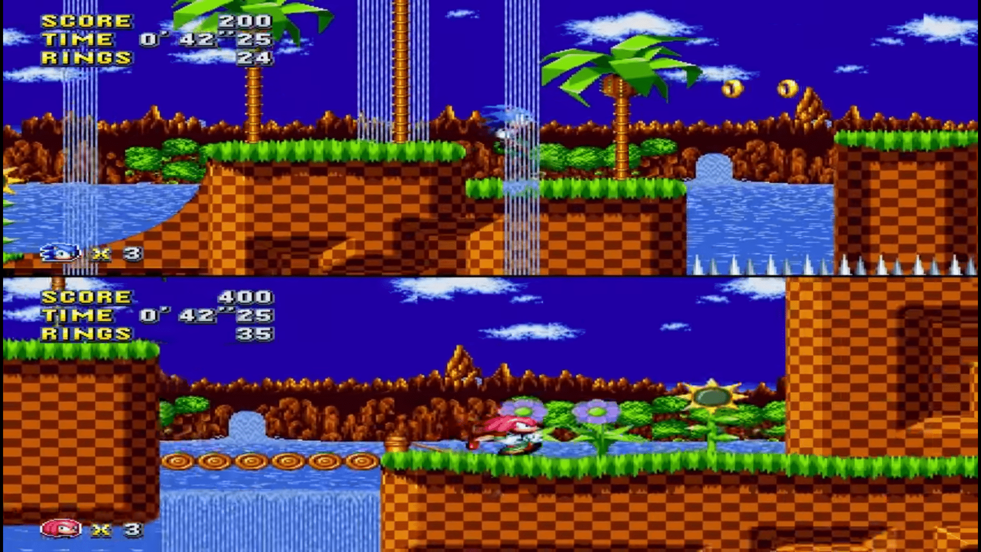 Jogando sonic mania no celular