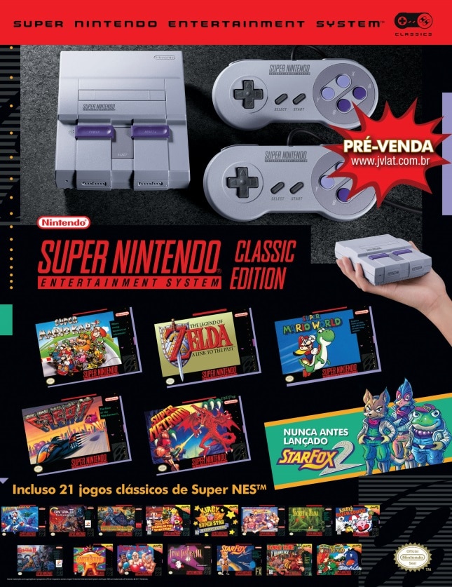 super nintendo classic snes mini vendas no brasil