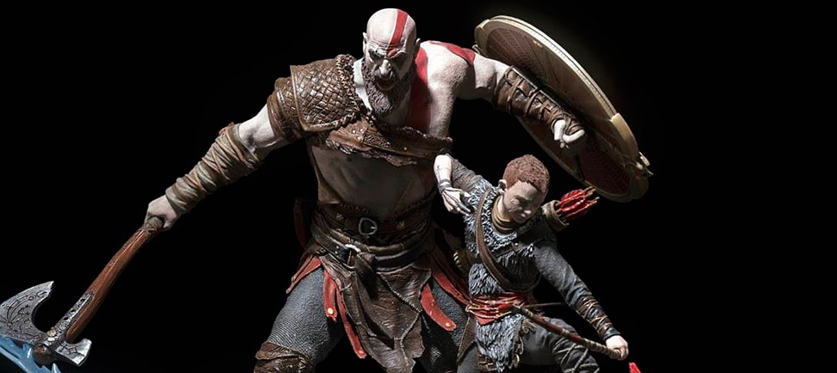 Veja fotos da estátua feita por brasileiros para a edição de colecionador de God of War!